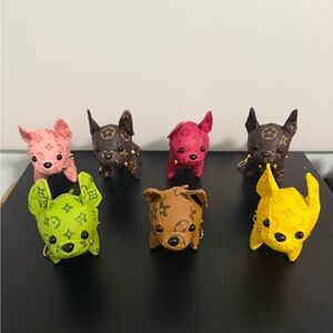Bag Charm/Key Fob Adorable, Colorful Bull Dogs with Spiked Colars!! Pick One! 🥰